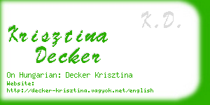 krisztina decker business card